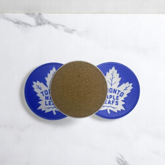 Toronto Maple Leafs 3D-Printed Drink Coasters Set of 3 - Picture 3 of 4